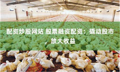 配资炒股网站 股票融资配资：撬动股市，放大收益